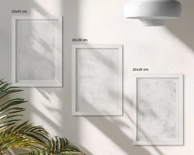 Fotowand mit weißen Punkten auf minimalistischem Leinwandhintergrund