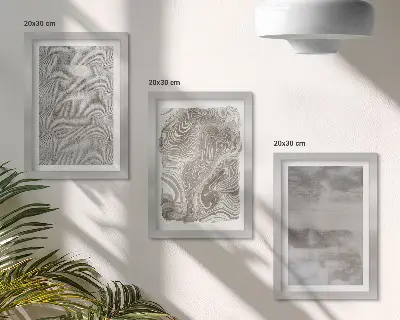 Bilderset mit Rahmen mit abstraktem Design industrieller Strukturen
