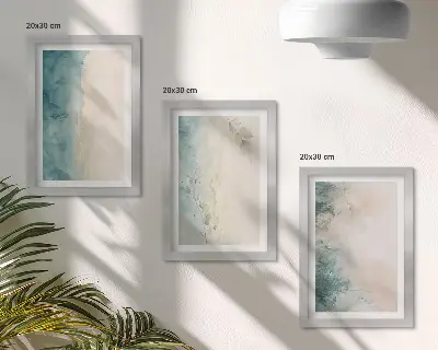 Fotowand Aquarellmalerei im minimalistischen Stil auf Leinwand