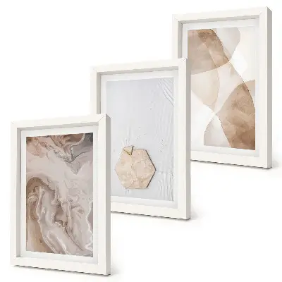 Bilderwand mit von der Natur inspiriertem Designerabstraktions-Motiv