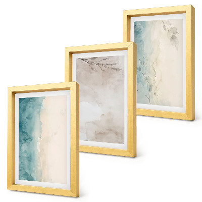 Bilderset mit rahmen Subtile, aquarellartige Textur