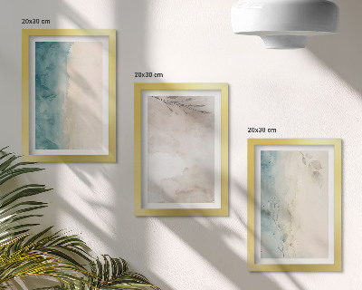 Bilderset mit rahmen Subtile, aquarellartige Textur