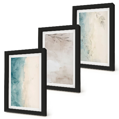 Bilderset mit rahmen Subtile, aquarellartige Textur