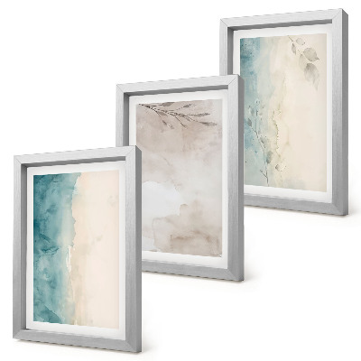 Bilderset mit rahmen Subtile, aquarellartige Textur