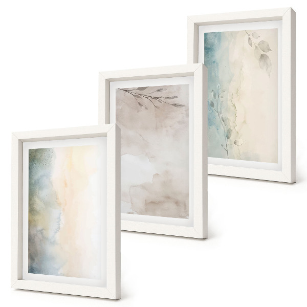 Fotowand Zarte Kartons mit Aquarellfarben