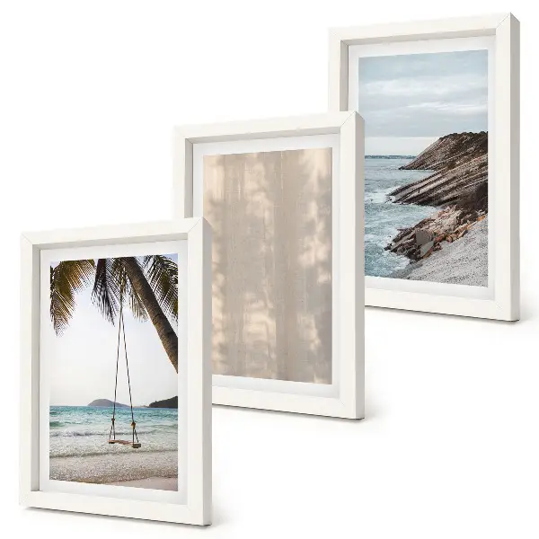 Fotowand mit sommerlichem Sandstrand und Meerblick