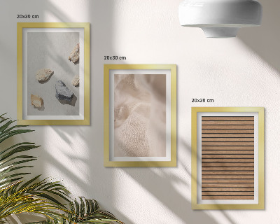 Bilderset mit rahmen Steine, Holz, Stoff, verschiedene Texturen
