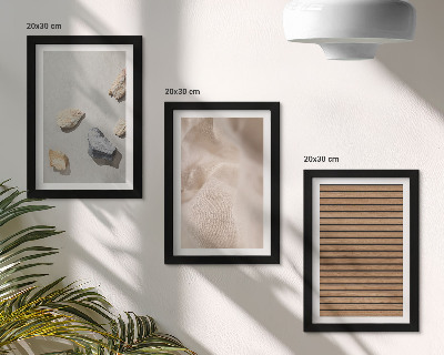Bilderset mit rahmen Steine, Holz, Stoff, verschiedene Texturen
