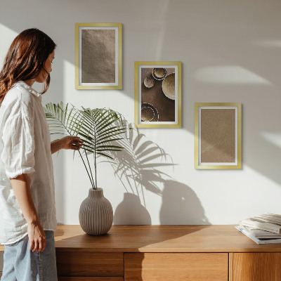 Bilderset mit rahmen Steinstrukturen im modernen minimalistischen Stil
