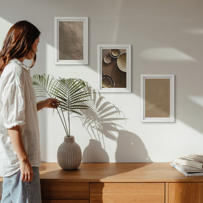 Bilderset mit rahmen Steinstrukturen im modernen minimalistischen Stil