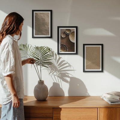 Bilderset mit rahmen Steinstrukturen im modernen minimalistischen Stil