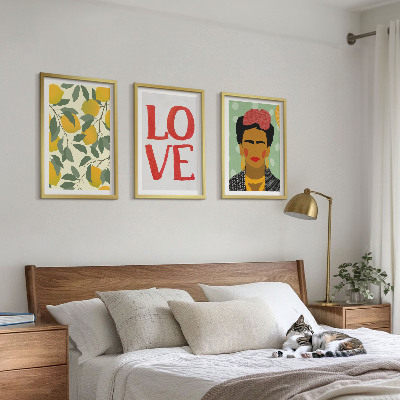 Gerahmtes bilderset Lemons LOVE Porträt von Frida