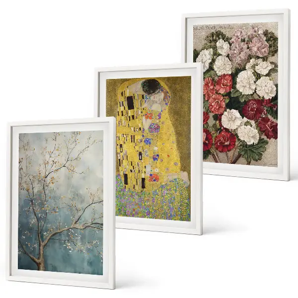 Blumen des Baumes gerahmtes Bilderset nach dem Gemälde von Klimt