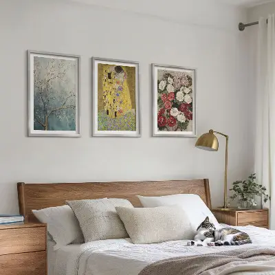 Blumen des Baumes gerahmtes Bilderset nach dem Gemälde von Klimt