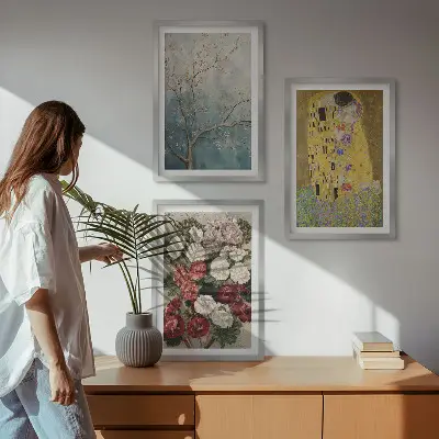 Blumen des Baumes gerahmtes Bilderset nach dem Gemälde von Klimt
