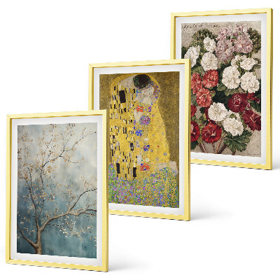 Gerahmtes bilderset Blumen des Baumes (Gemälde von Klimt)
