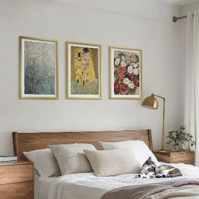 Blumen des Baumes gerahmtes Bilderset nach dem Gemälde von Klimt