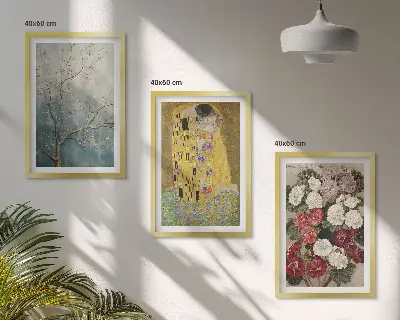 Blumen des Baumes gerahmtes Bilderset nach dem Gemälde von Klimt