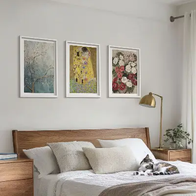 Blumen des Baumes gerahmtes Bilderset nach dem Gemälde von Klimt
