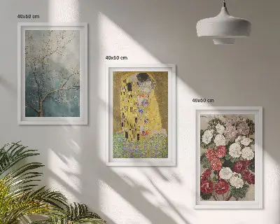Blumen des Baumes gerahmtes Bilderset nach dem Gemälde von Klimt