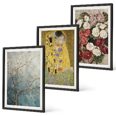 Blumen des Baumes gerahmtes Bilderset nach dem Gemälde von Klimt