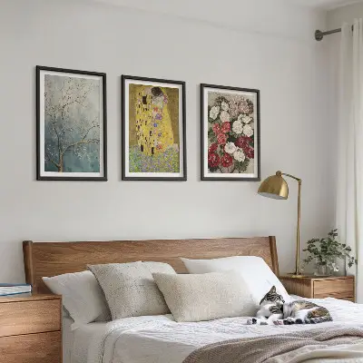 Blumen des Baumes gerahmtes Bilderset nach dem Gemälde von Klimt