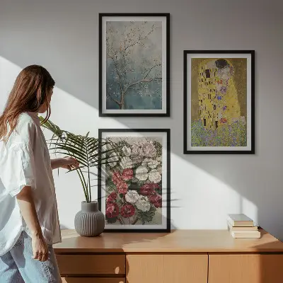 Blumen des Baumes gerahmtes Bilderset nach dem Gemälde von Klimt