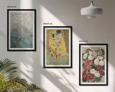Blumen des Baumes gerahmtes Bilderset nach dem Gemälde von Klimt
