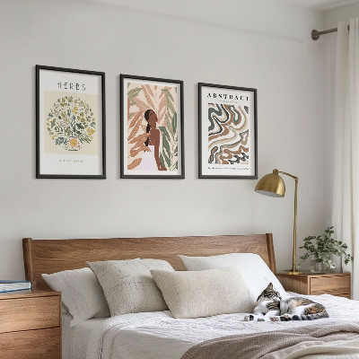 Bilder-3er-set mit rahmen Boho-Pastell-Minimalisten-Poster