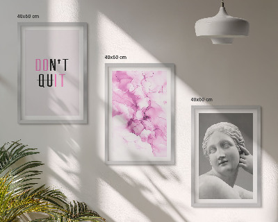 Bilder-3er-set mit rahmen Abstrakte Aquarellskulptur