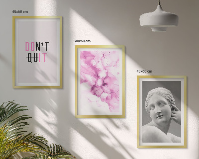 Bilder-3er-set mit rahmen Abstrakte Aquarellskulptur