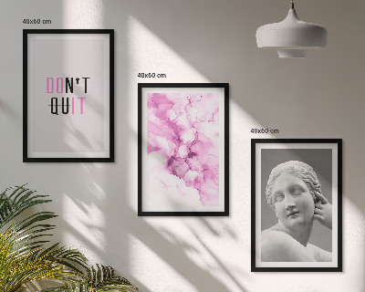 Bilder-3er-set mit rahmen Abstrakte Aquarellskulptur