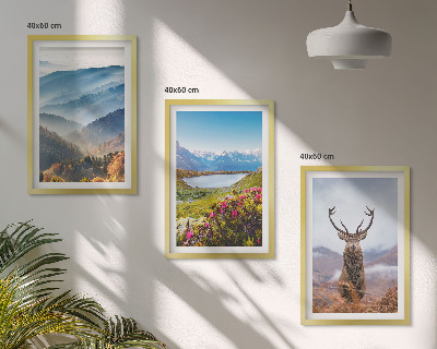 Gerahmtes bilderset Natur des Bergseehirsches