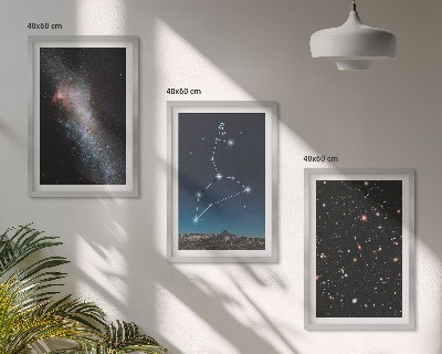Gerahmtes bilderset Galaxie im Sternbild Löwe