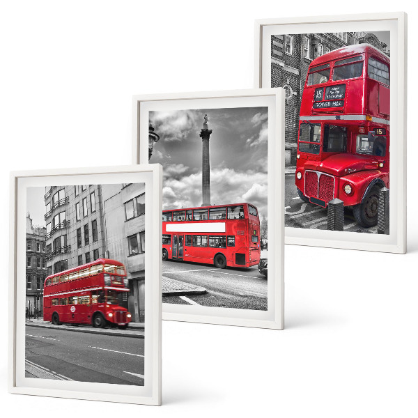 Gerahmtes bilderset Rote Busse in London