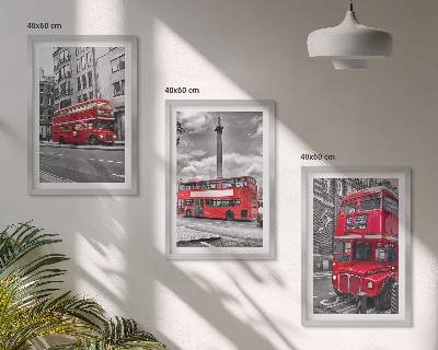 Gerahmtes bilderset Rote Busse in London