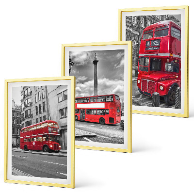 Gerahmtes bilderset Rote Busse in London