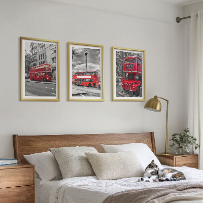Gerahmtes bilderset Rote Busse in London