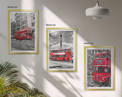 Gerahmtes bilderset Rote Busse in London