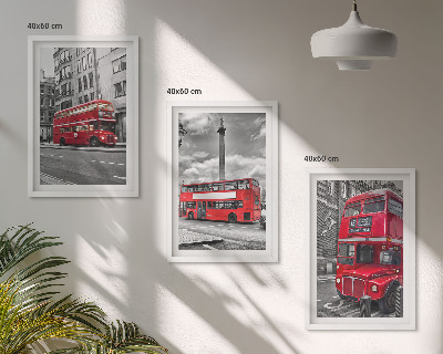 Gerahmtes bilderset Rote Busse in London