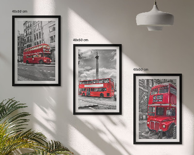 Gerahmtes bilderset Rote Busse in London
