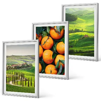 Italienische Landschaft mit Orangen gerahmtes Bilderset