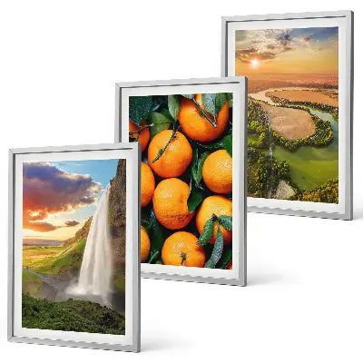Orange Mountain Wasserfall 3er-Set mit Rahmen