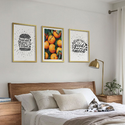 Gerahmtes bilderset Juicy Oranges Kitchen