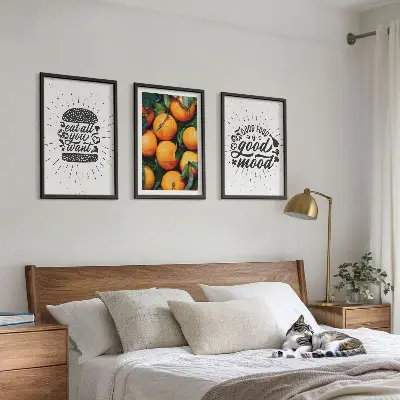 Gerahmtes Bilderset Juicy Oranges für die Küche