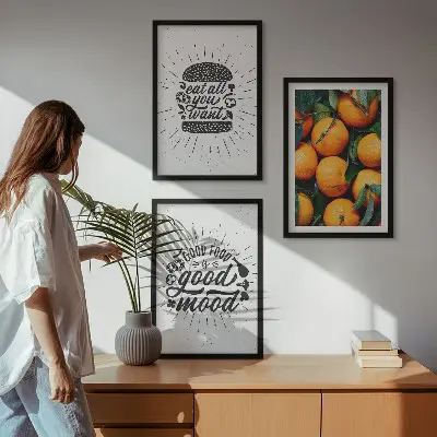 Gerahmtes Bilderset Juicy Oranges für die Küche