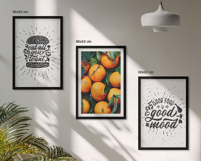 Gerahmtes bilderset Juicy Oranges Kitchen