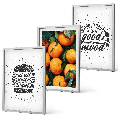 Gerahmtes Bilderset Juicy Oranges für die Küche