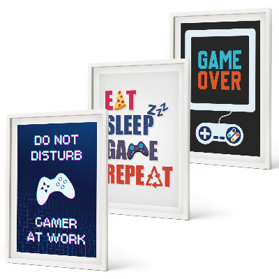 Gerahmtes bilderset Untertitel für die Spieleunterhaltung