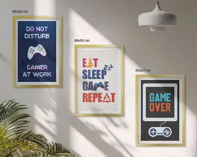 Gerahmtes Bilderset für die Spieleunterhaltung